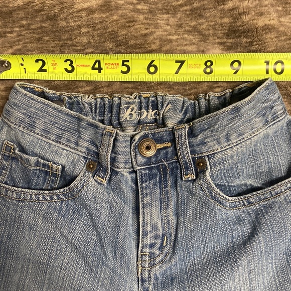 Girls Jeans. EUC size 8. Bootcut with elastic waistband. Crazy 8 brand - Picture 4 of 11